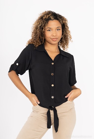Wholesaler Miss Azur - Tied shirt with 3/4 sleeves