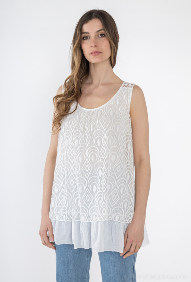 Wholesaler Miss Azur - Sparkly lace top
