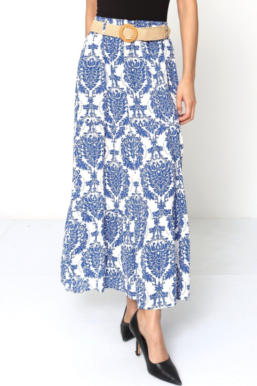 Wholesaler Miss Azur - Long patterned skirt