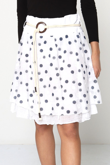 Wholesaler Miss Azur - Printed mini skirt