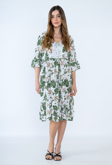 Wholesaler Miss Azur - Plus size floral print dress