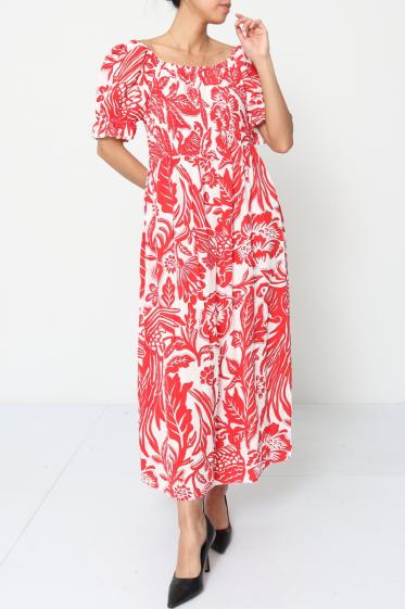 Wholesaler Miss Azur - Long puff sleeve dress