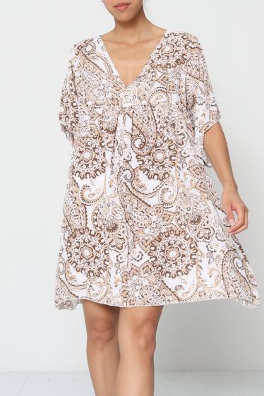Wholesaler Miss Azur - Floral tunic dress