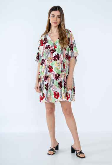 Wholesaler Miss Azur - Floral tunic dress