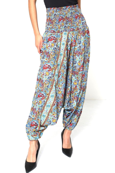 Wholesaler Miss Azur - 3-in-1 fluid printed harem pants