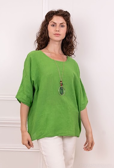 Wholesaler Miss Azur - T-shirt with necklace