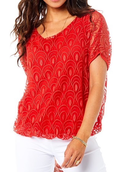 Wholesaler Miss Azur - Sequin lined blouse