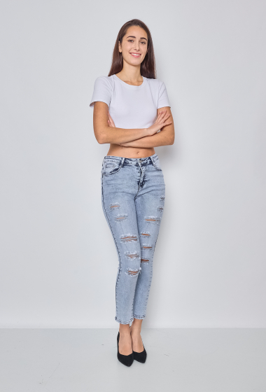 Wholesaler Miss Bon - Destroyed skinny jeans