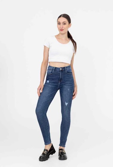 Großhändler Miss Bon - Skinny blue jeans