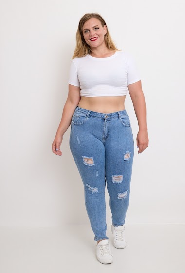 Grossiste Miss Bon - Jeans Skinny grande taille