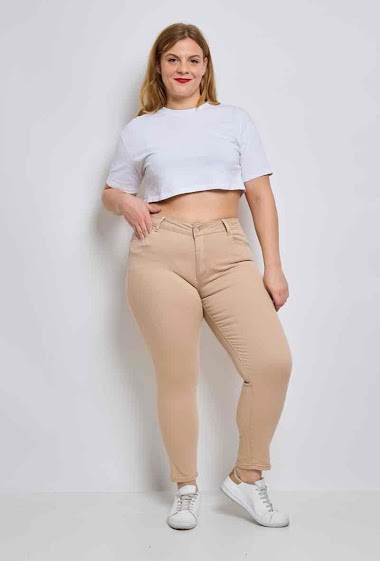 Wholesaler Miss Bon - Skinny beige pant push up