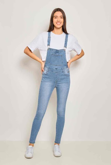 Grossiste Miss Bon - Salopette jeans