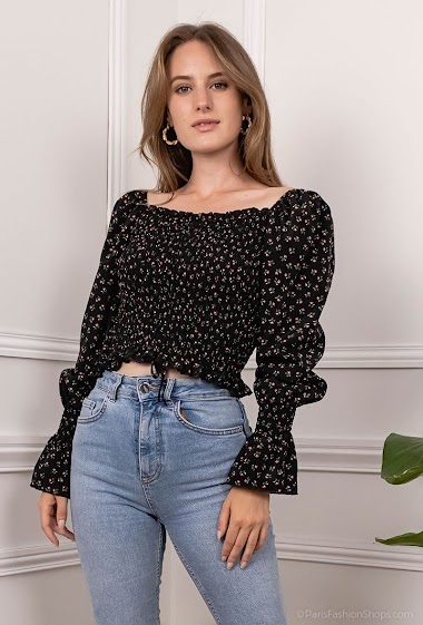 Wholesaler Miss Charm - Flower printed blouse