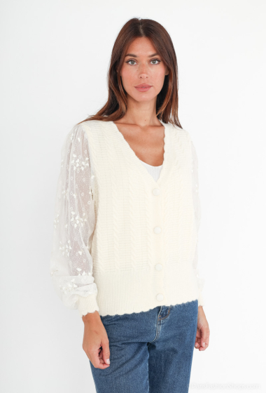 Wholesaler Miss Charm - Vest with lace sleeves