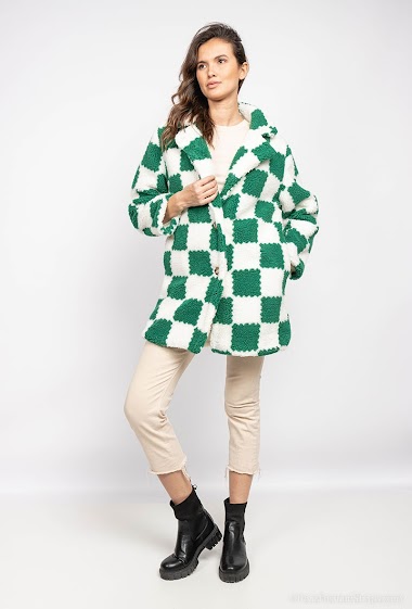 Wholesaler Miss Charm - Plaid coat