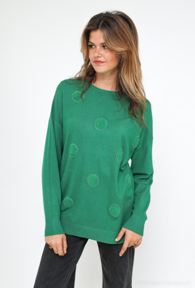 Wholesaler Miss Charm - Jumper with "bubbles" pattern