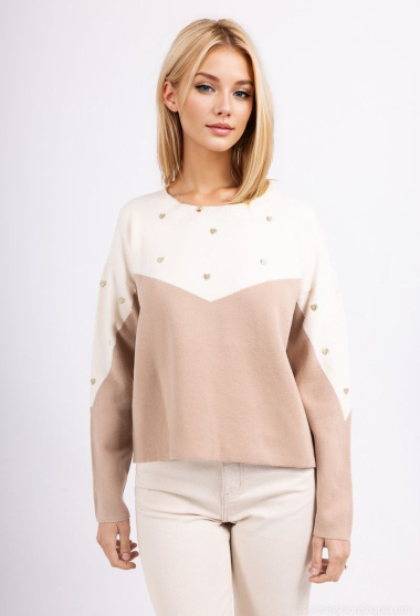 Wholesaler Miss Charm - Heart pattern sweater