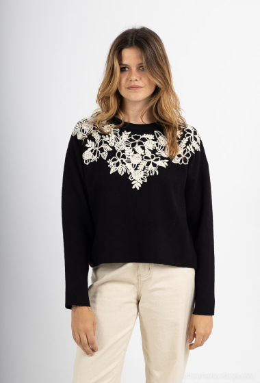 Wholesaler Miss Charm - Floral pattern sweater
