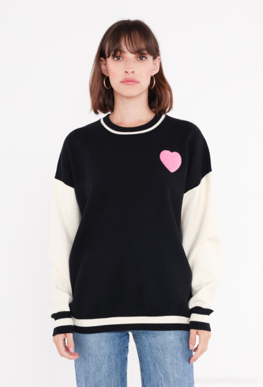 Wholesaler Miss Charm - “GIRL POWER” patterned sweater