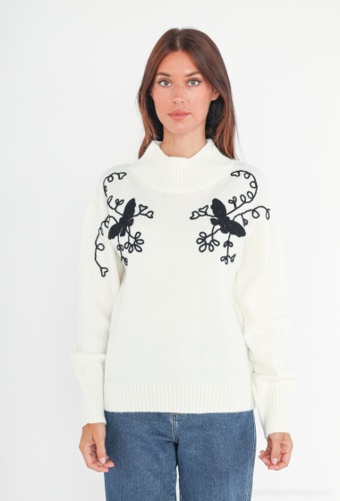 Wholesaler Miss Charm - Butterfly pattern sweater