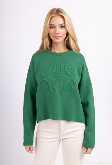 Wholesaler Miss Charm - “A” patterned sweater