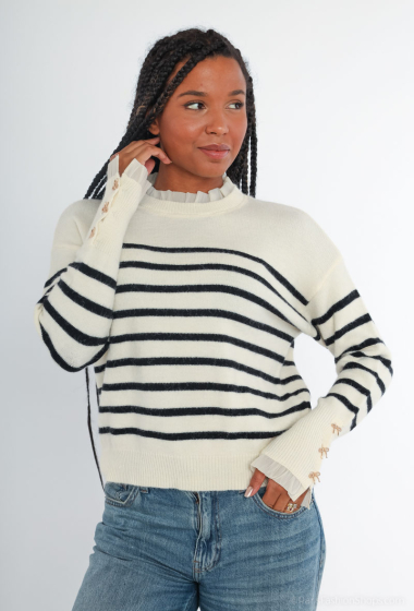 Wholesaler Miss Charm - Striped sweater
