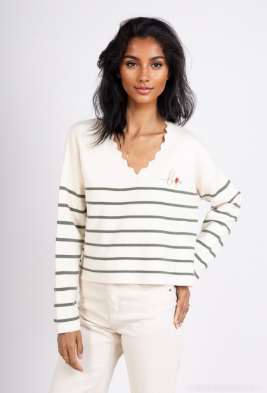 Wholesaler Miss Charm - Striped sweater