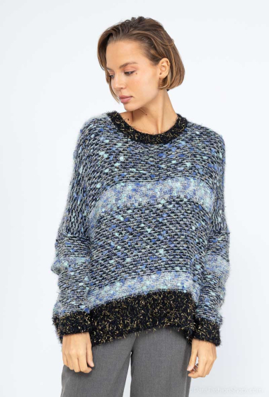 Wholesaler Miss Charm - Shiny textured sweater