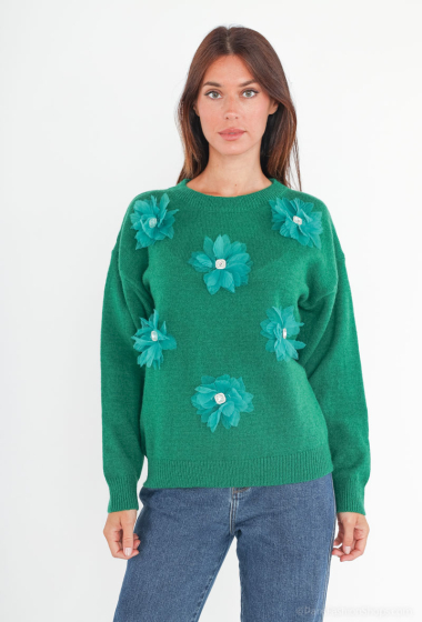 Wholesaler Miss Charm - Flower sweater