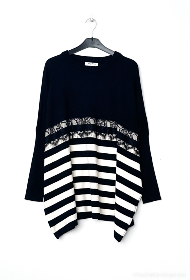 Wholesaler Miss Charm - Wide striped sweater