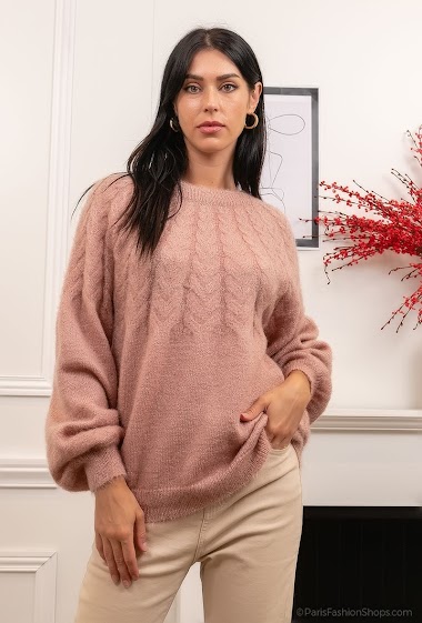 Großhändler Miss Charm - Shiny cable knit sweater