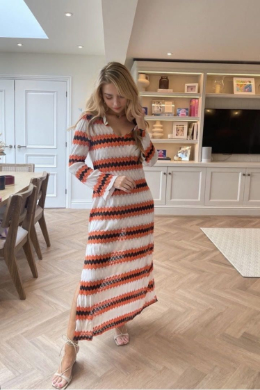 Wholesaler Miss Charm - Striped dress