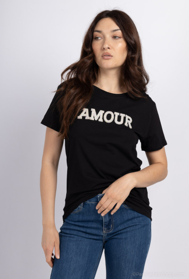Grossiste Miss Charm - T-shirt à motif "AMOUR"