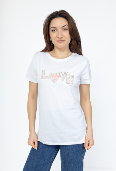 Wholesaler Miss Charm - “LOVE” patterned T-shirt