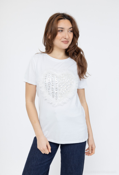 Mayorista Miss Charm - Camiseta con estampado de pajarita