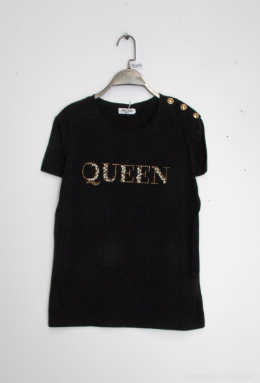 Großhändler Miss Charm - T-Shirt mit „QUEEN“-Muster