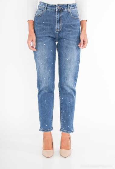 Wholesaler Miss Fanny - Mom cut jeans with rhinestones