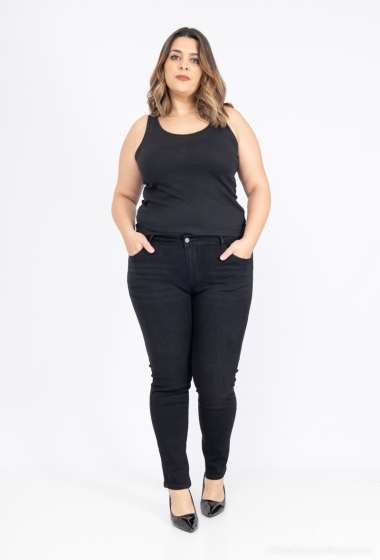 Wholesaler Miss Fanny - Plus size black push up slim jeans