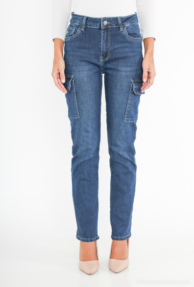 Grossiste Miss Fanny - Jeans cargo coupe droite
