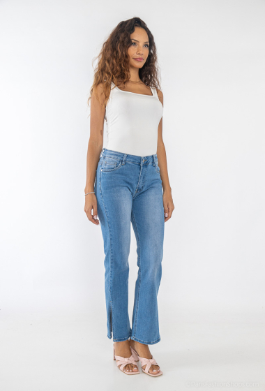 Wholesaler Miss Fanny - Straight cut jeans with side opening