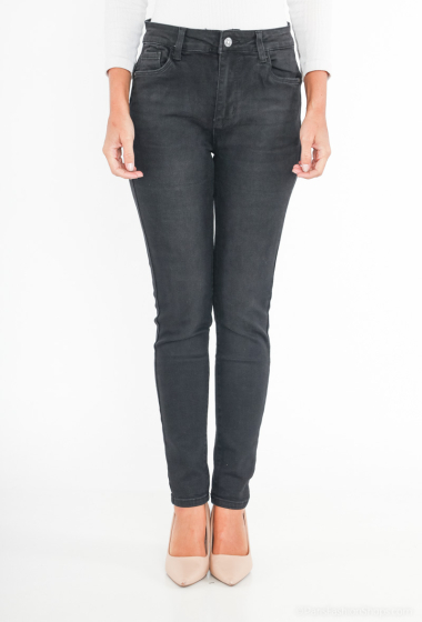 Wholesaler Miss Fanny - Faded charcoal gray push up jeans