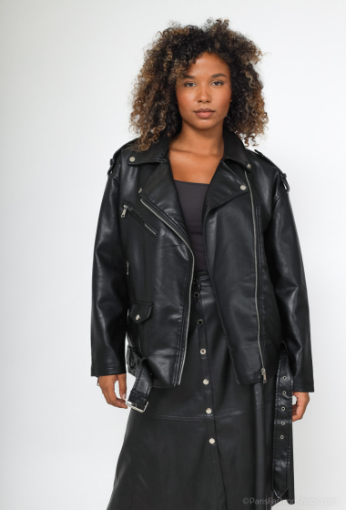 Wholesaler Miss Sissi - Faux leather biker jacket