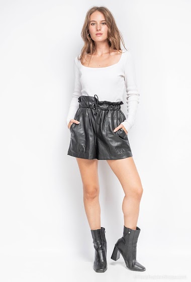 Großhändler Miss Sissi - Faux leather short