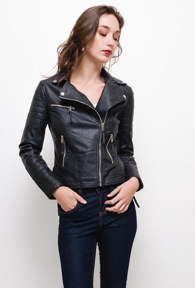 Wholesaler Miss Sissi - Leatherette jacket
