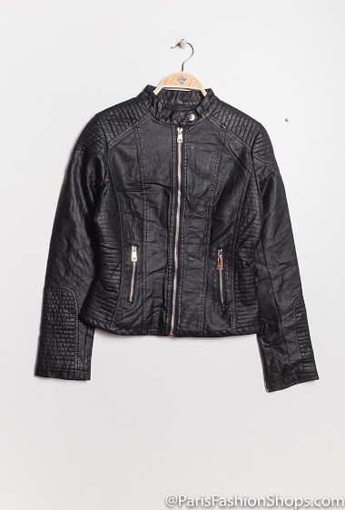 Wholesaler Miss Sissi - Fake leather jacket