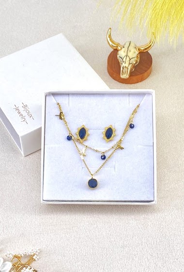 Wholesaler Missra Bijoux - Steel necklace and earrings