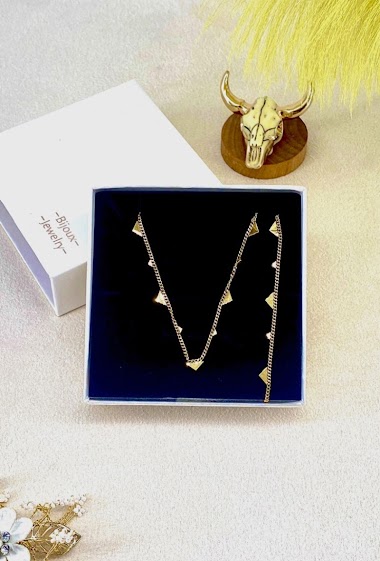Wholesaler Missra Bijoux - Steel necklace and bracelet
