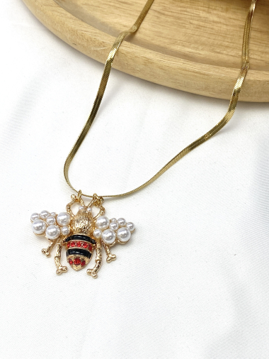 Großhändler Missra Bijoux - Ausgefallene Halskette mit Stahlkette