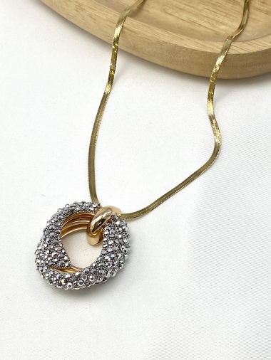 Großhändler Missra Bijoux - Ausgefallene Halskette mit Stahlkette