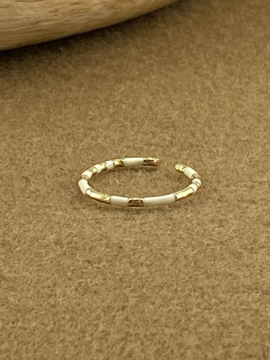Wholesaler MISSRA PARIS INFINITY - White stainless steel ring